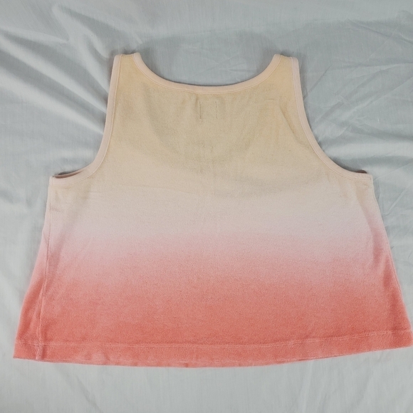 GAP pink ombré terrycloth cropped tank top - Picture 3 of 5